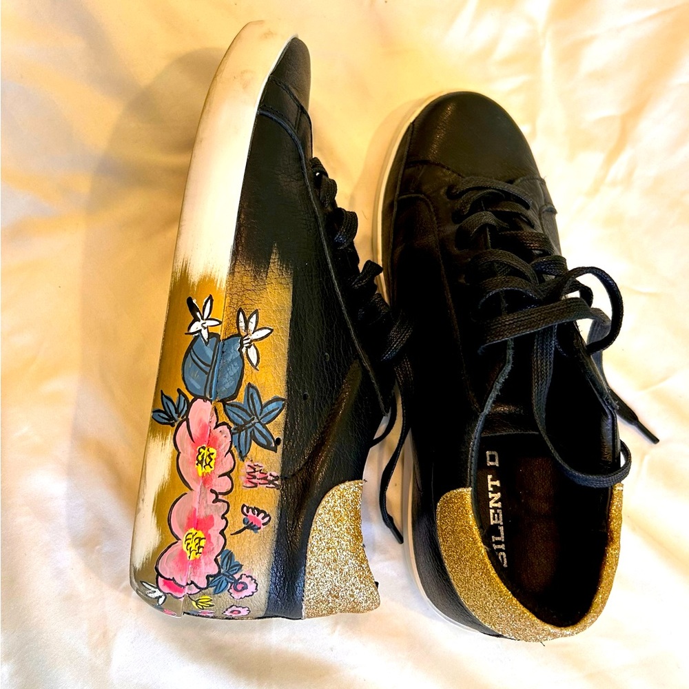 Silent D painted sneakers